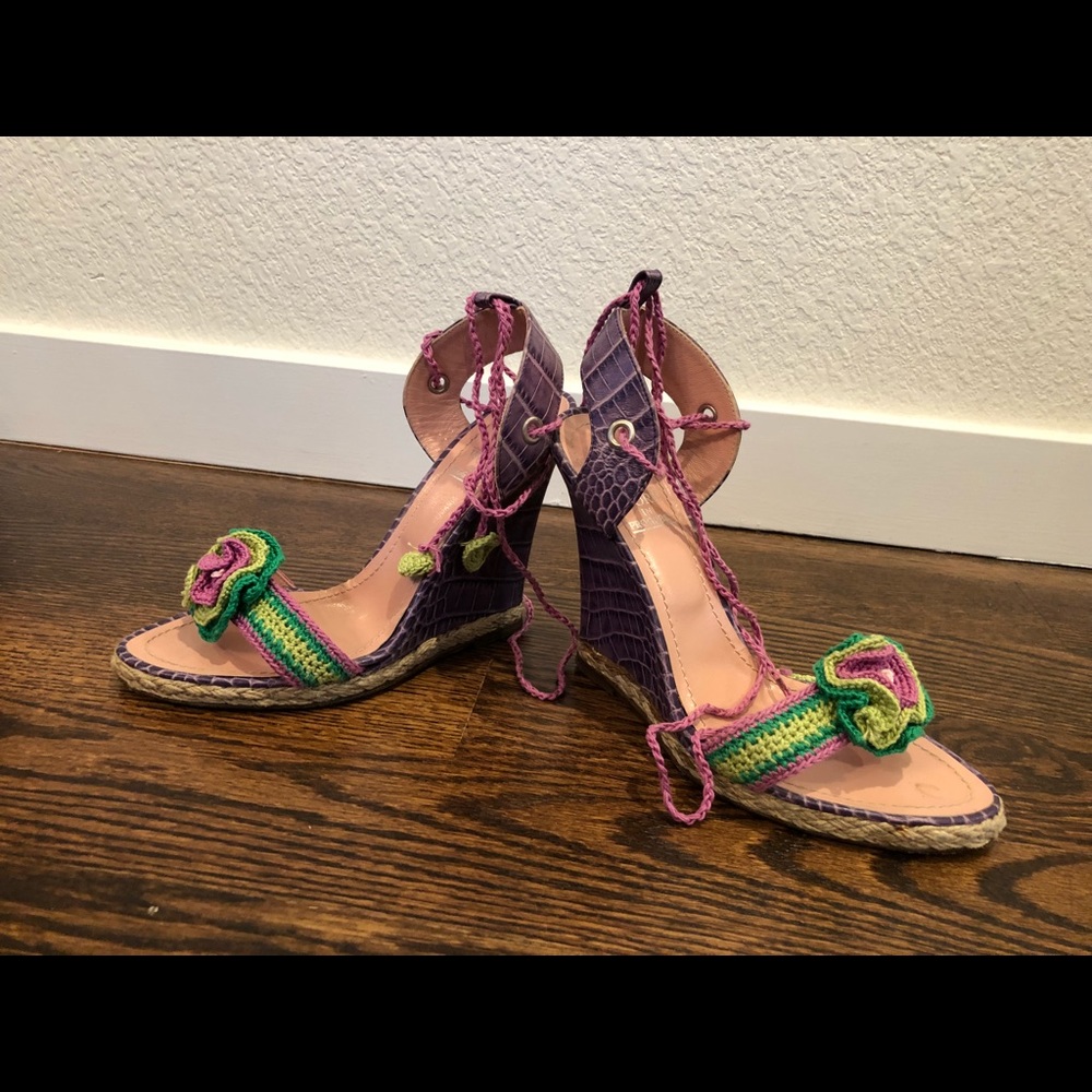 Gorgeous sky high Work in Progress Summer heels